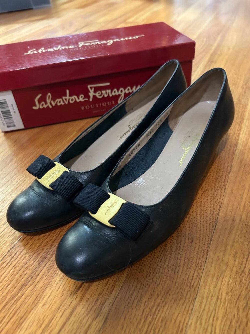 Salvatore Ferragamo Navy Cookie Shoes